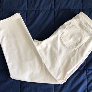 Talbots oatmeal colored straight leg jeans